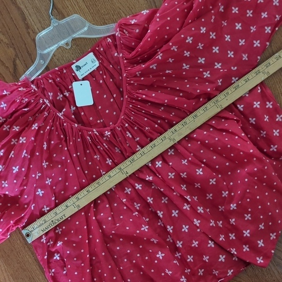 Anthropologie kopal boho luma peasant boho polka dot top xs - Picture 10 of 11